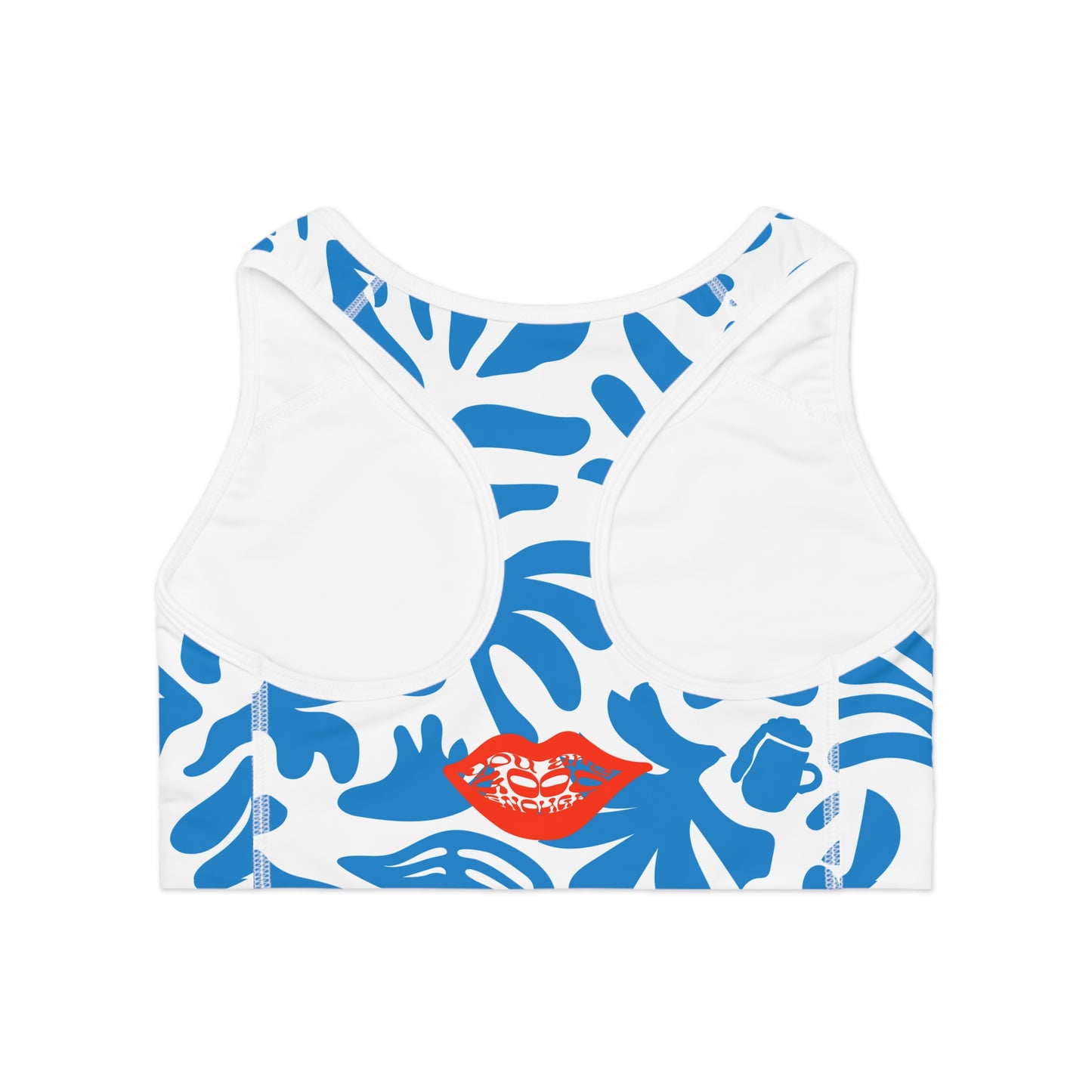 Joy ride Blue Print -Trendy Floral Sports Bra for Active Lifestyles, Gym Wear, Workout Apparel, Fitness Gear, Yoga Clothing