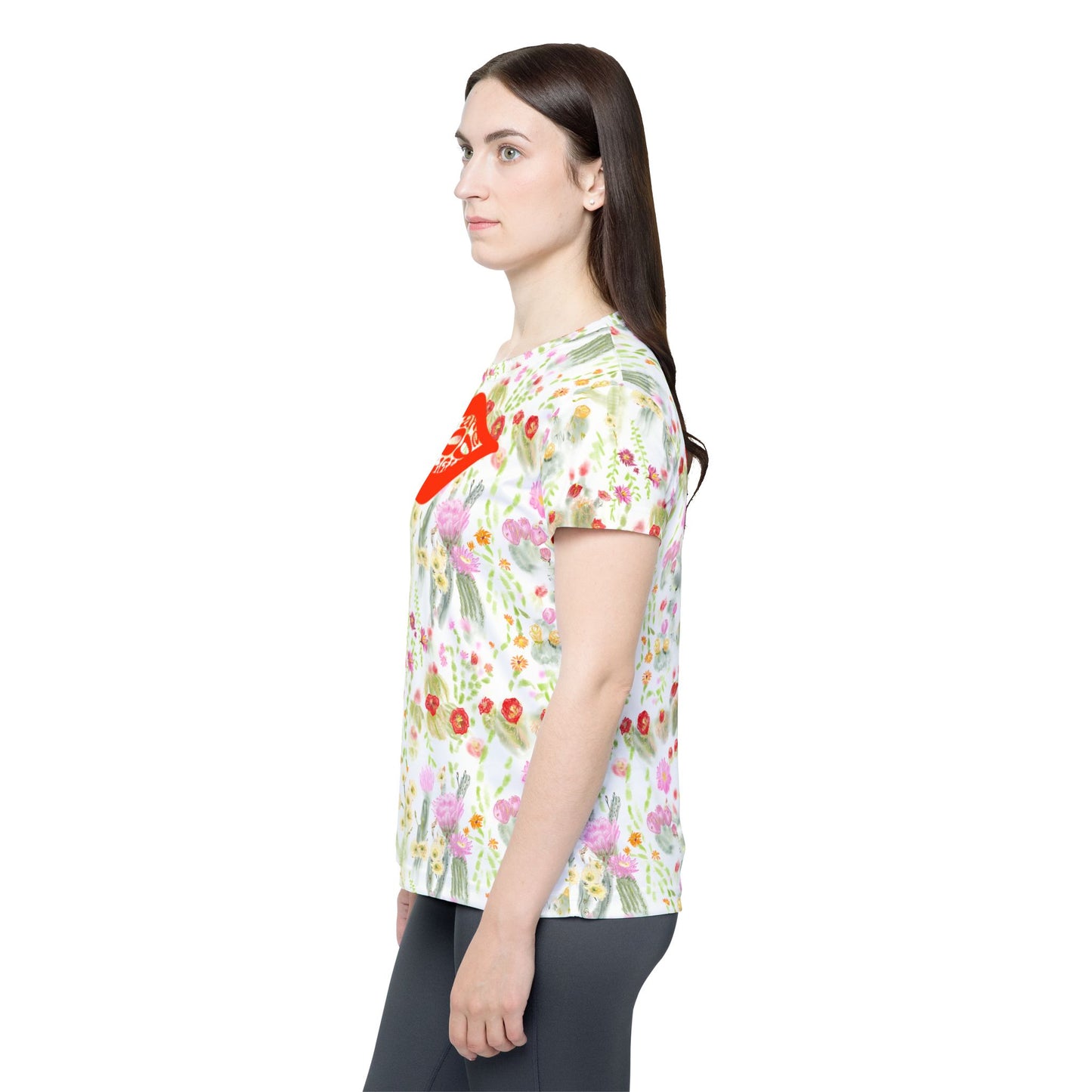 Desert Cactus floral pattern Jersey, Moisture-Wicking Active Bike Shirt