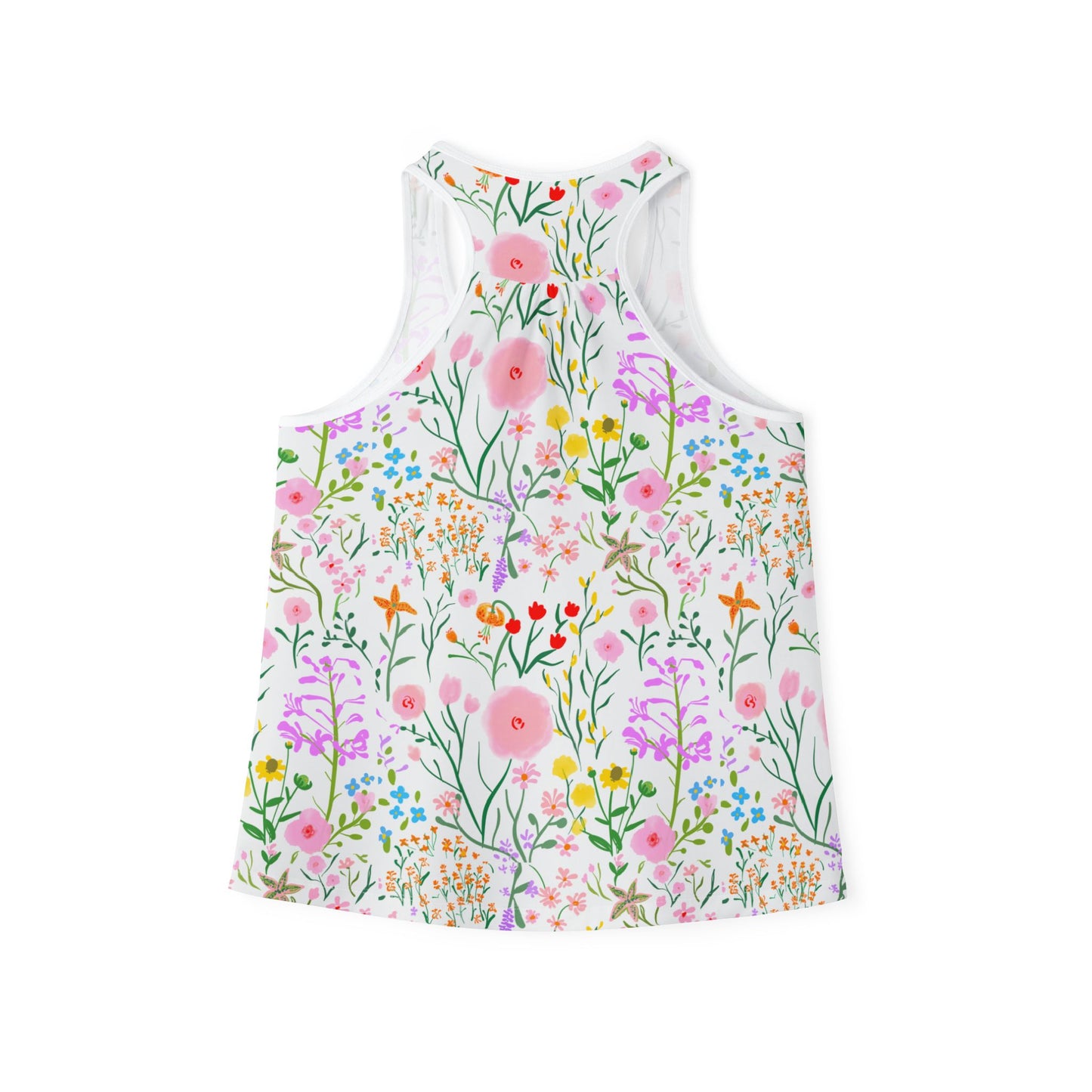 Floral Kiss Women's Tank Top - Chic Summer Wear, Casual Outfit, Gift for Her, Vacation Top, Workout Apparel
