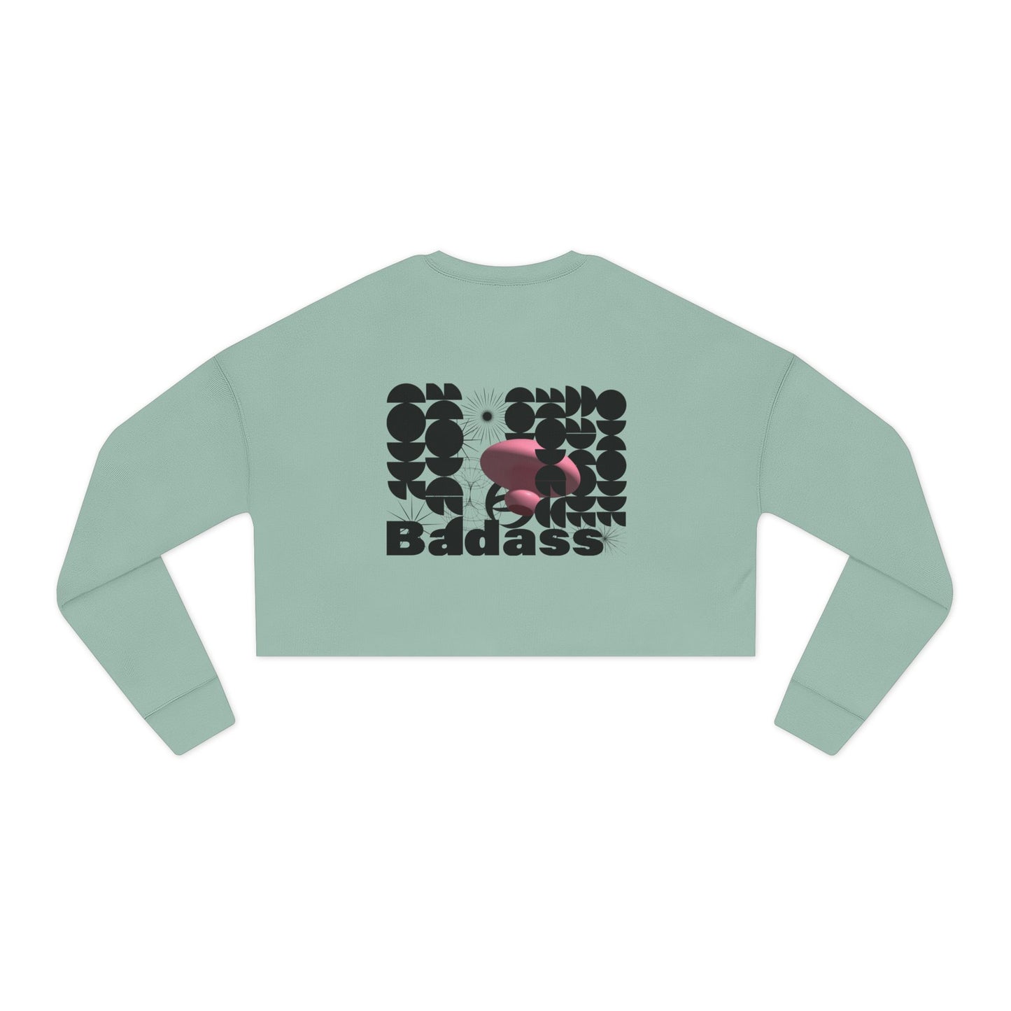 Trendy Women's Cropped Sweatshirt, Art Sweatshirt, Casual Crop Top, Birthday Gift, Statement Fashion