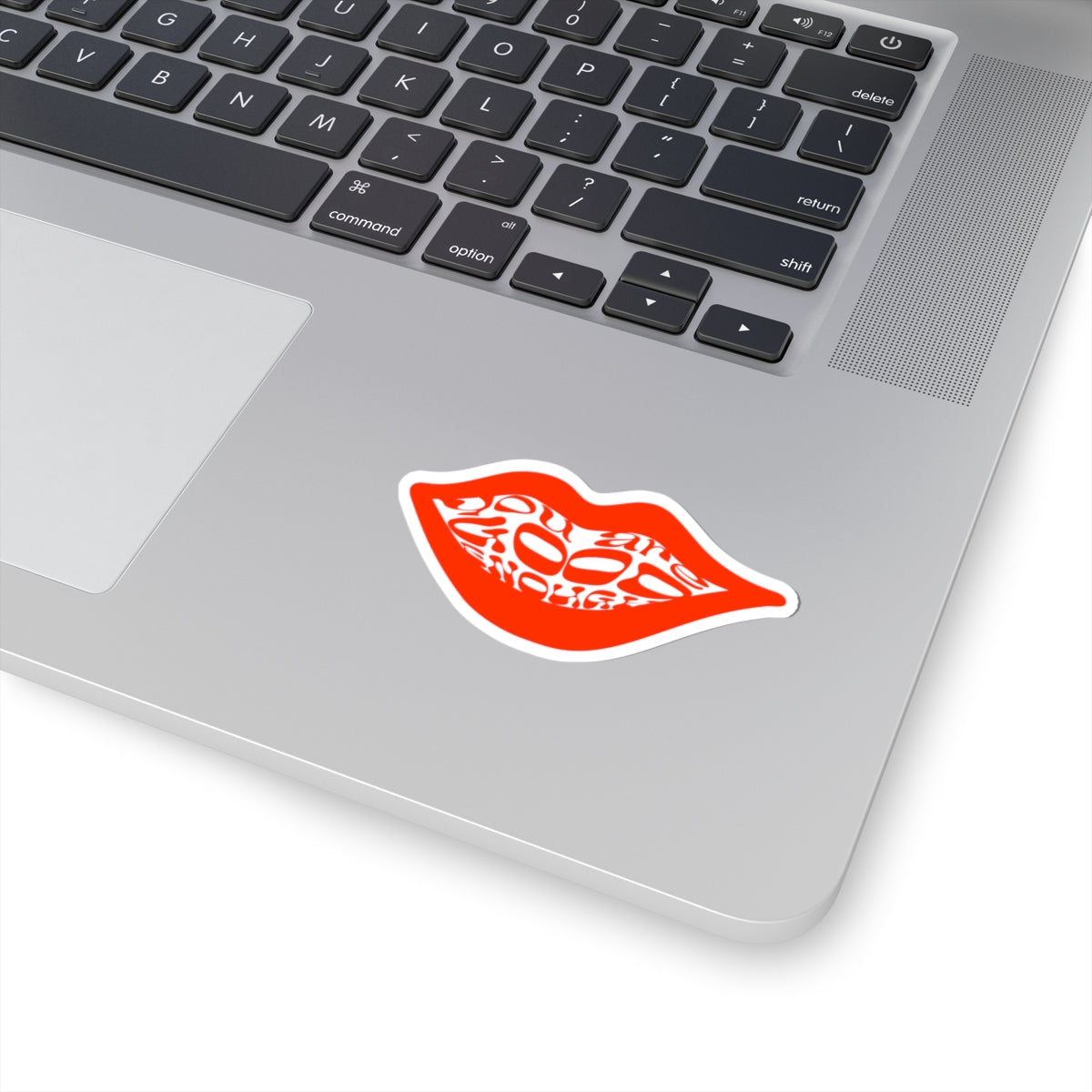 Kiss-Cut Sticker — Red Lip Design with 'You Are Good Enough' Typography