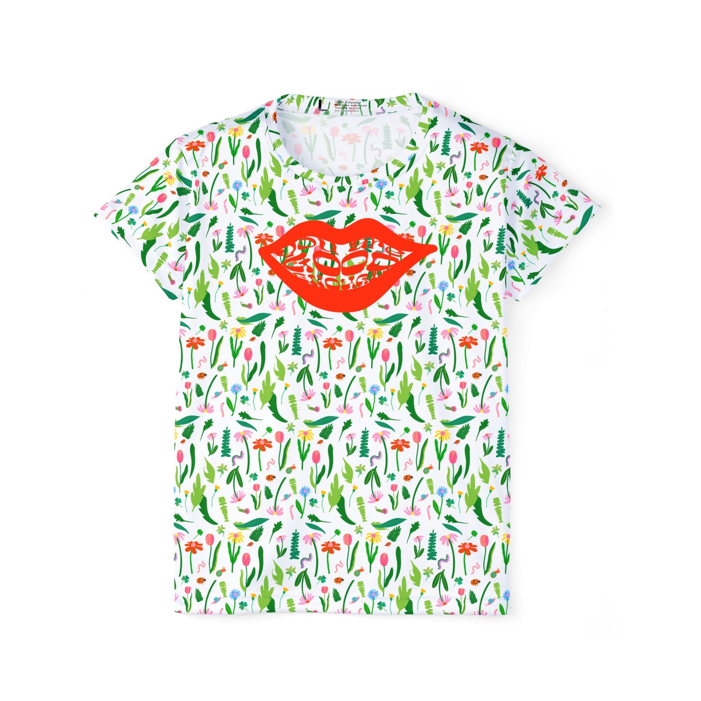 Playful Floral Sports Jersey for Women, Tulips womens mtb jersey, Colorful Floral biking shirt for women