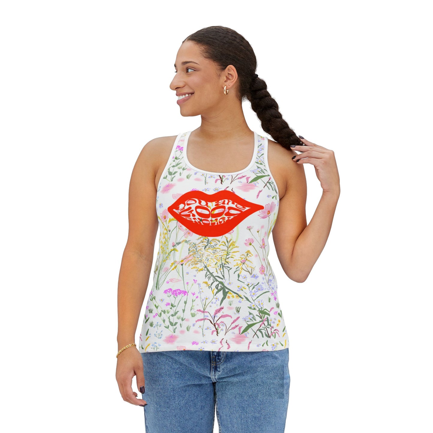 Fall floral Women's Tank Top,Sport Top, Autume floral, MTB top, activewear