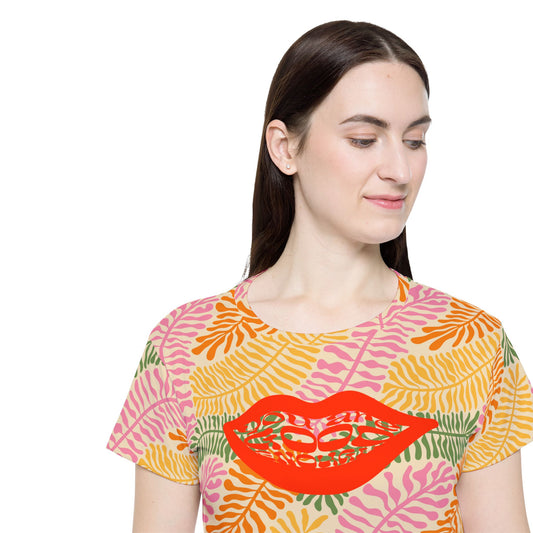 Tropical Mossy colorful active shirt