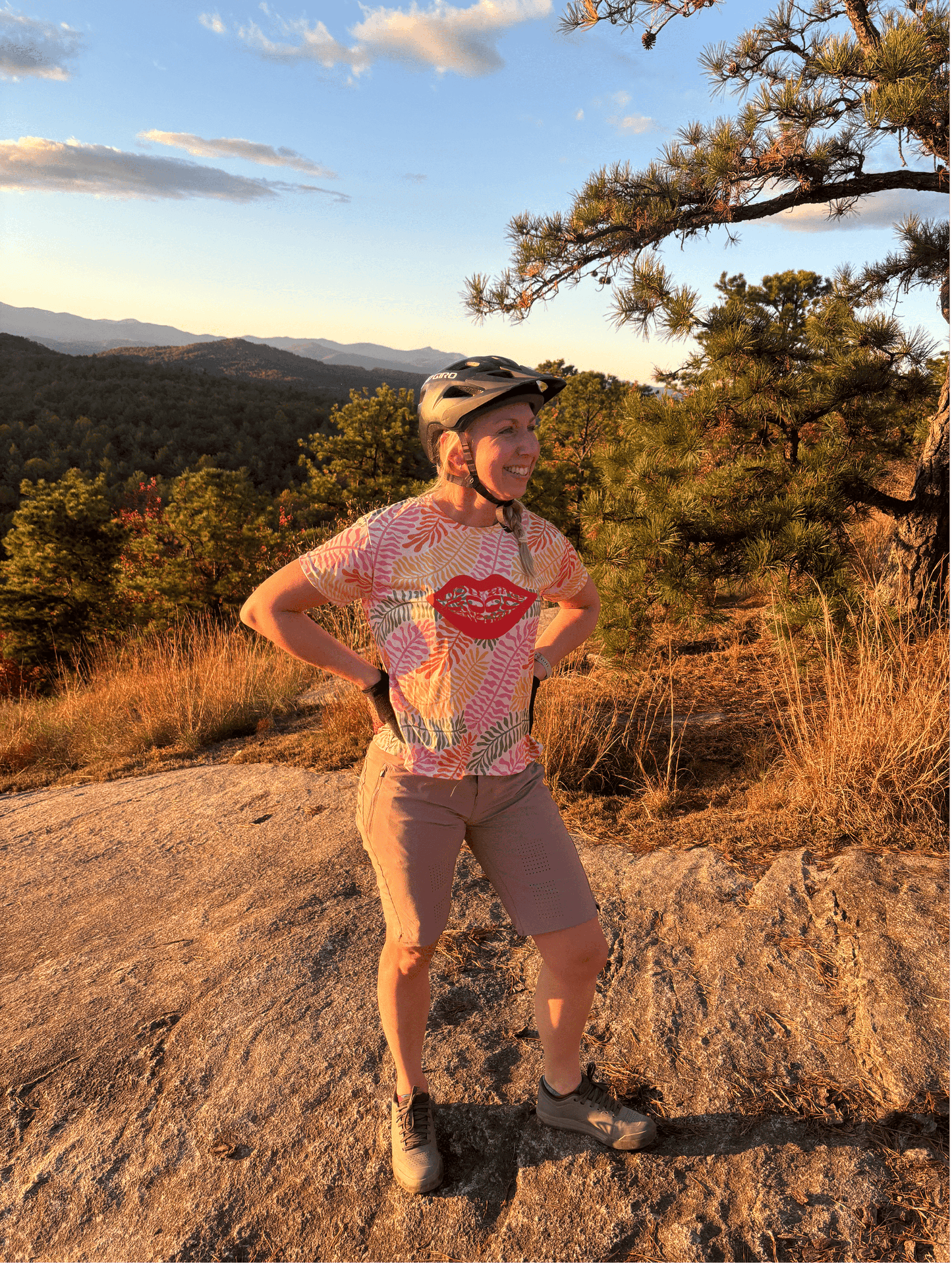 Floral MTB Jersey | MTB Graphic Tee |Mountain Biking Women's Sports Jersey with Colorful Design