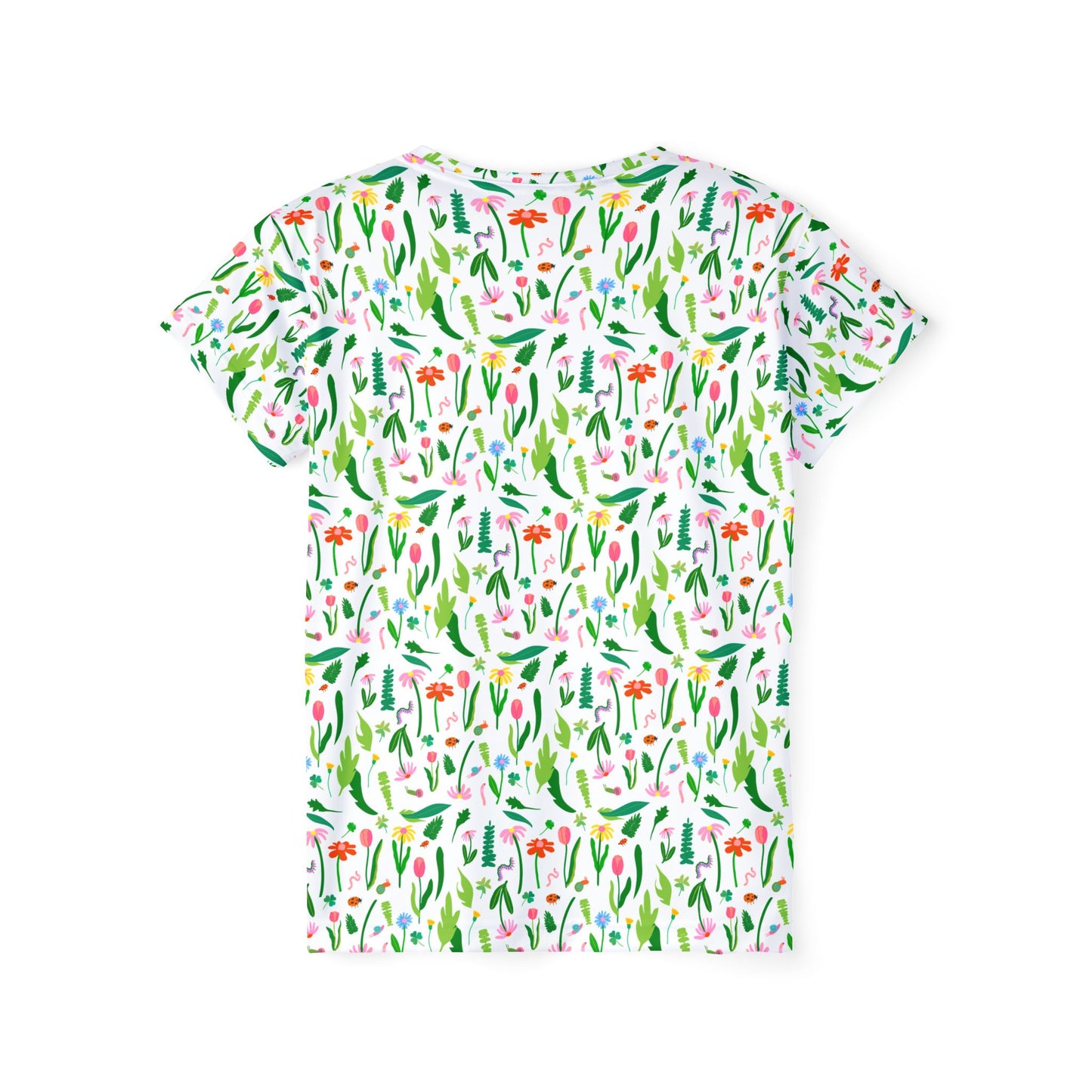 Playful Floral Sports Jersey for Women, Tulips womens mtb jersey, Colorful Floral biking shirt for women