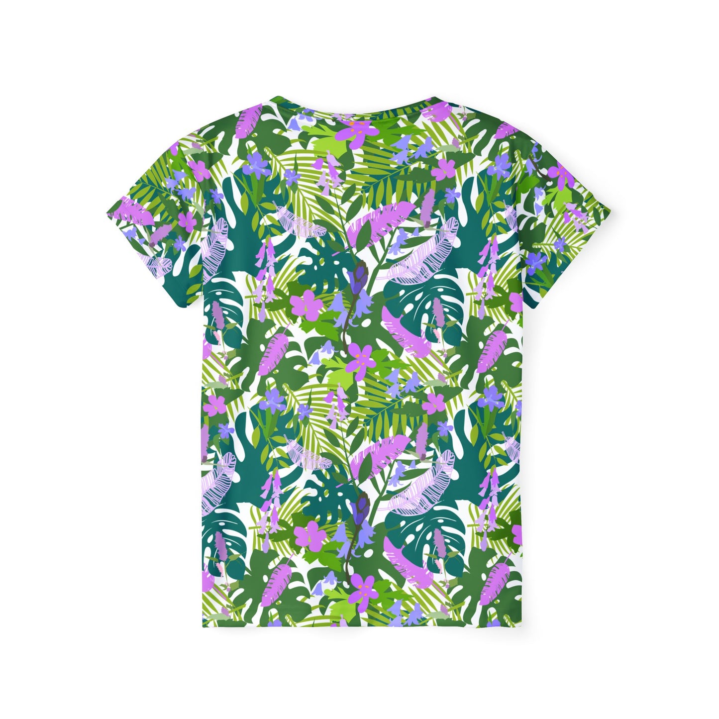 Purple Floral Tropical MTB Jersey — Moisture‑Wicking Unisex Mountain Biking Jersey