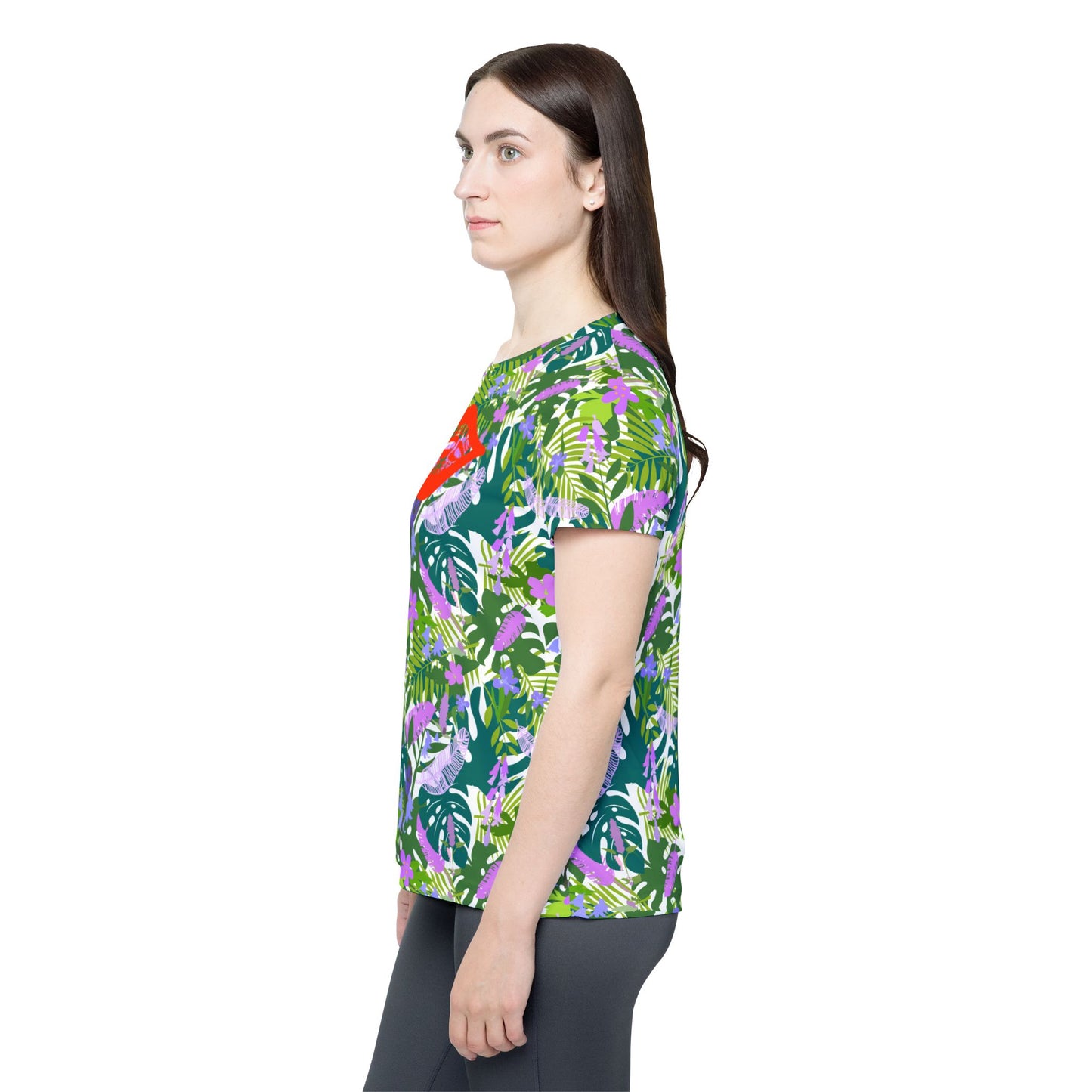 Purple Floral Tropical MTB Jersey — Moisture‑Wicking Unisex Mountain Biking Jersey