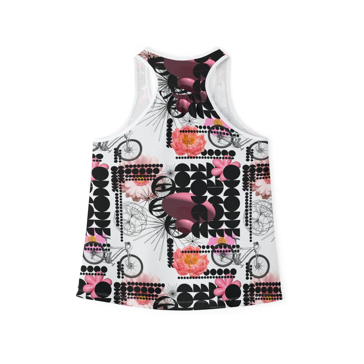 Floral Mushroom Tank Top, Avant Guard Urban Women's Sleeveless Shirt, Modern Floral Blouse, Mushroom Print Tank, Contemporary Botanical Top