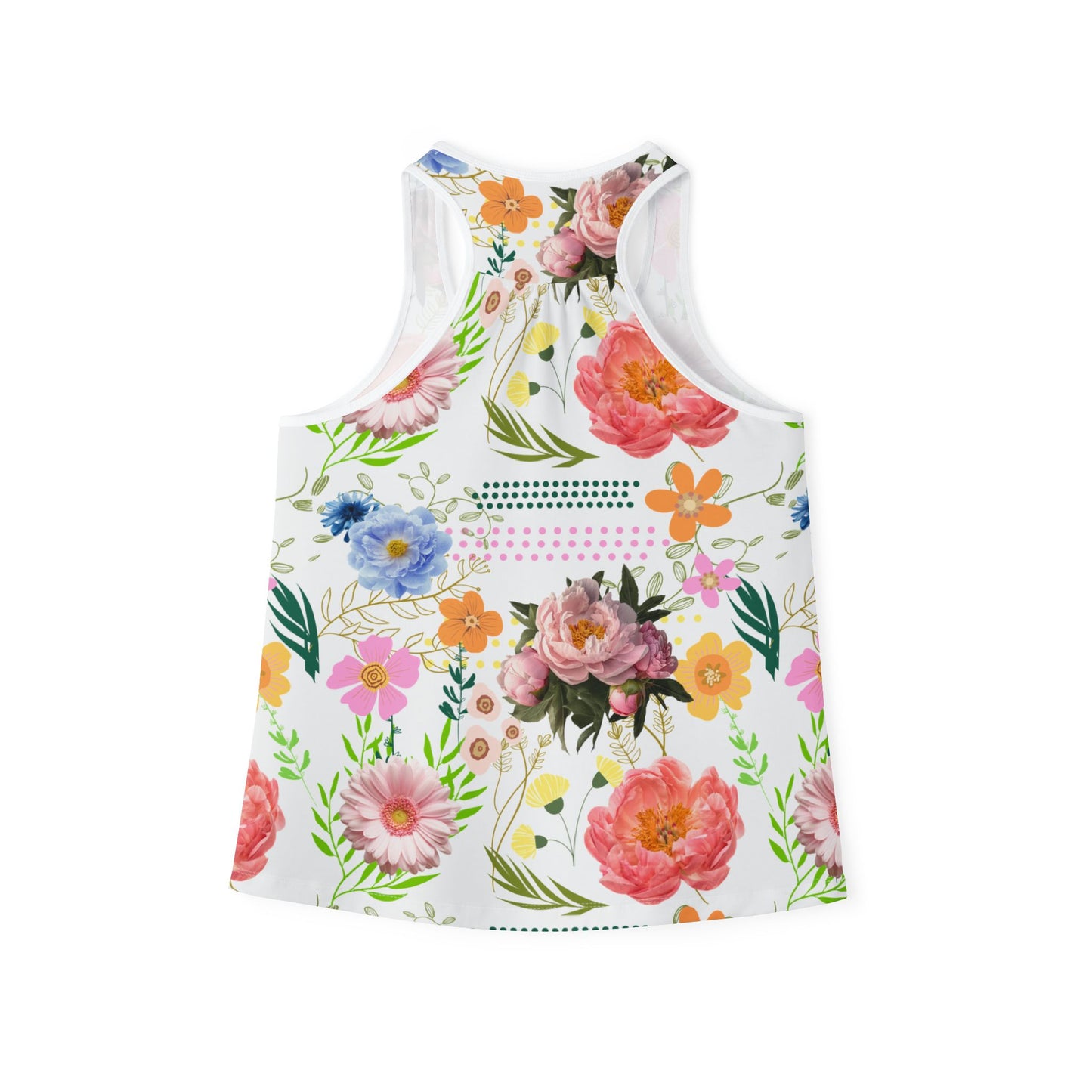 Floral Kiss Women Tank Top - Perfect for Summer, Fitness, Festivals, & Casual Wear, Vibrant Flower Design