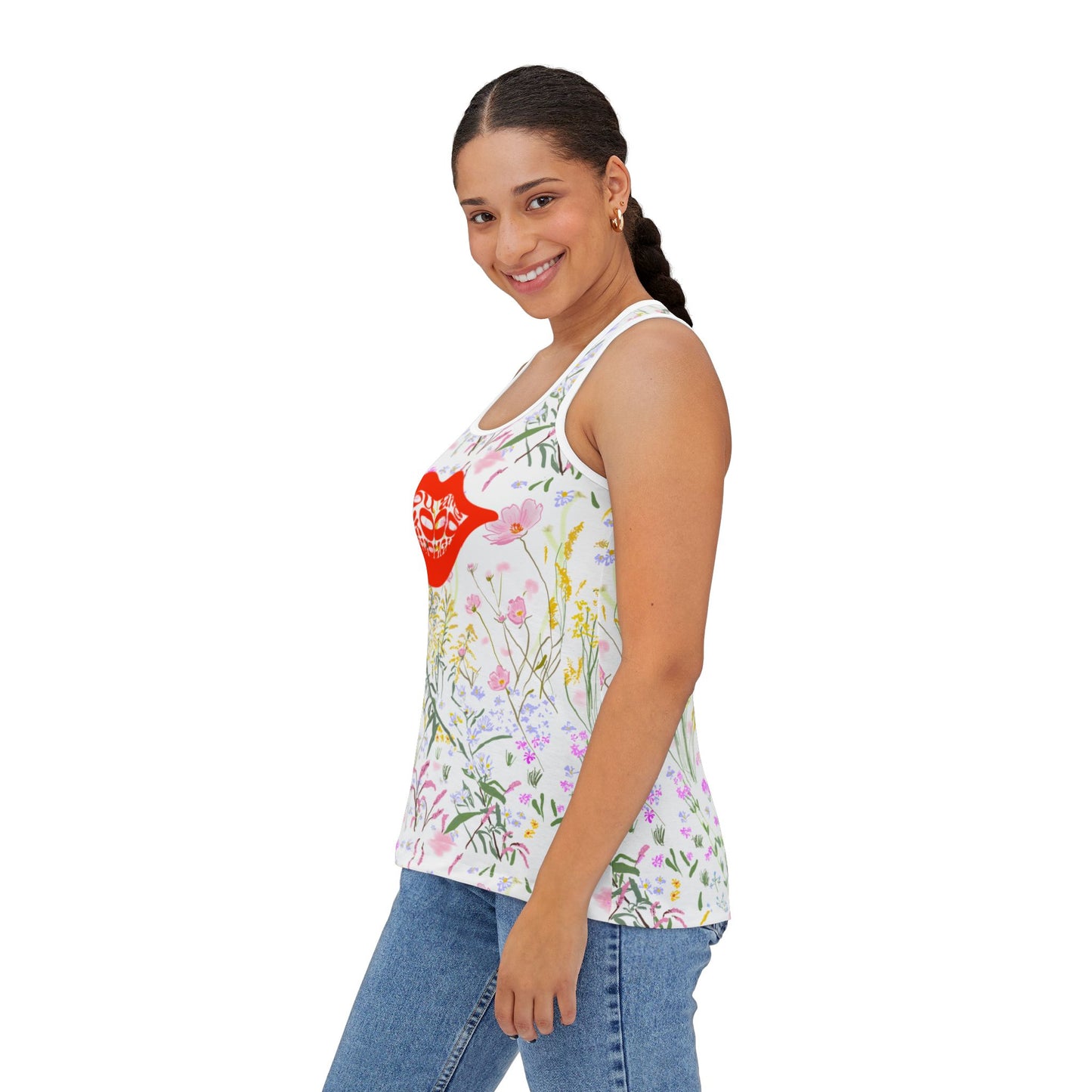 Fall floral Women's Tank Top,Sport Top, Autume floral, MTB top, activewear
